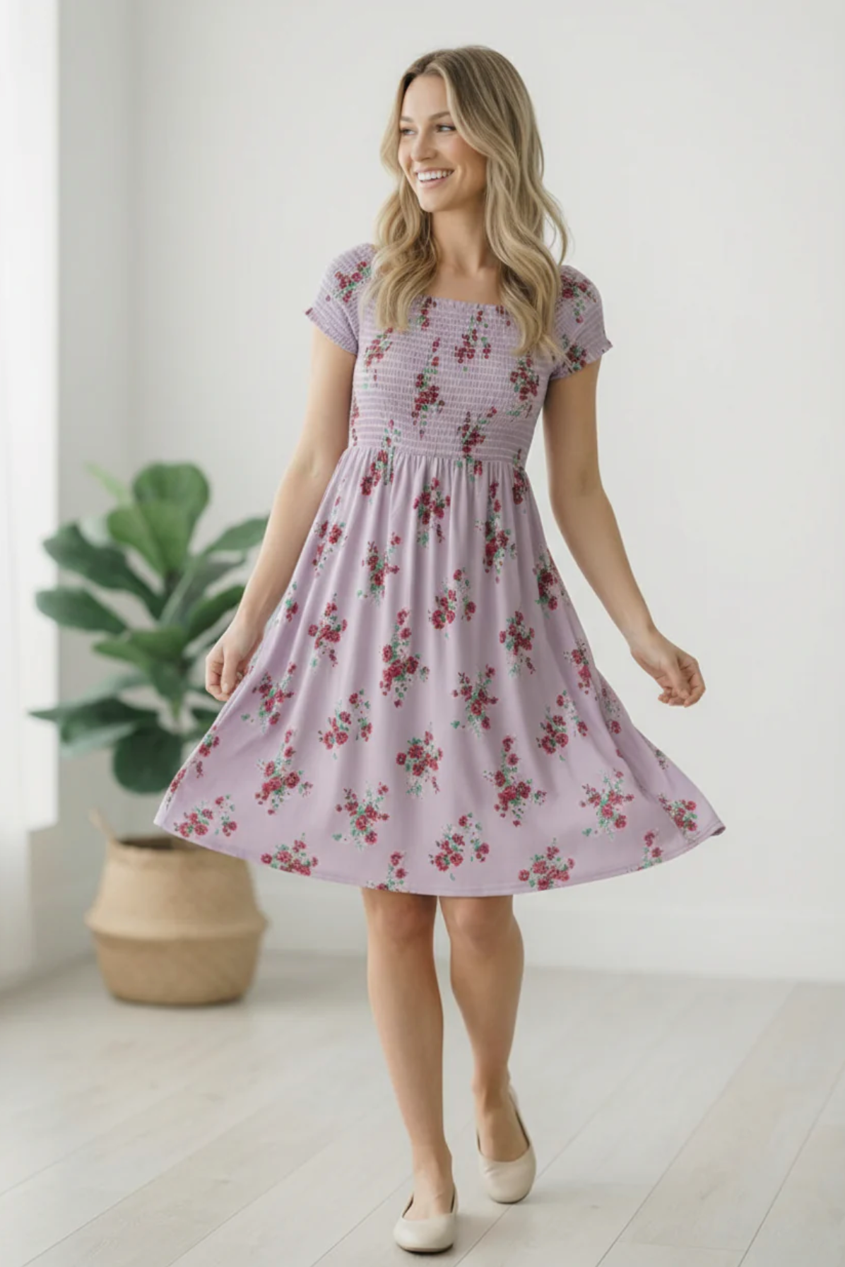 My Favorite Chapter Lilac Floral Dress