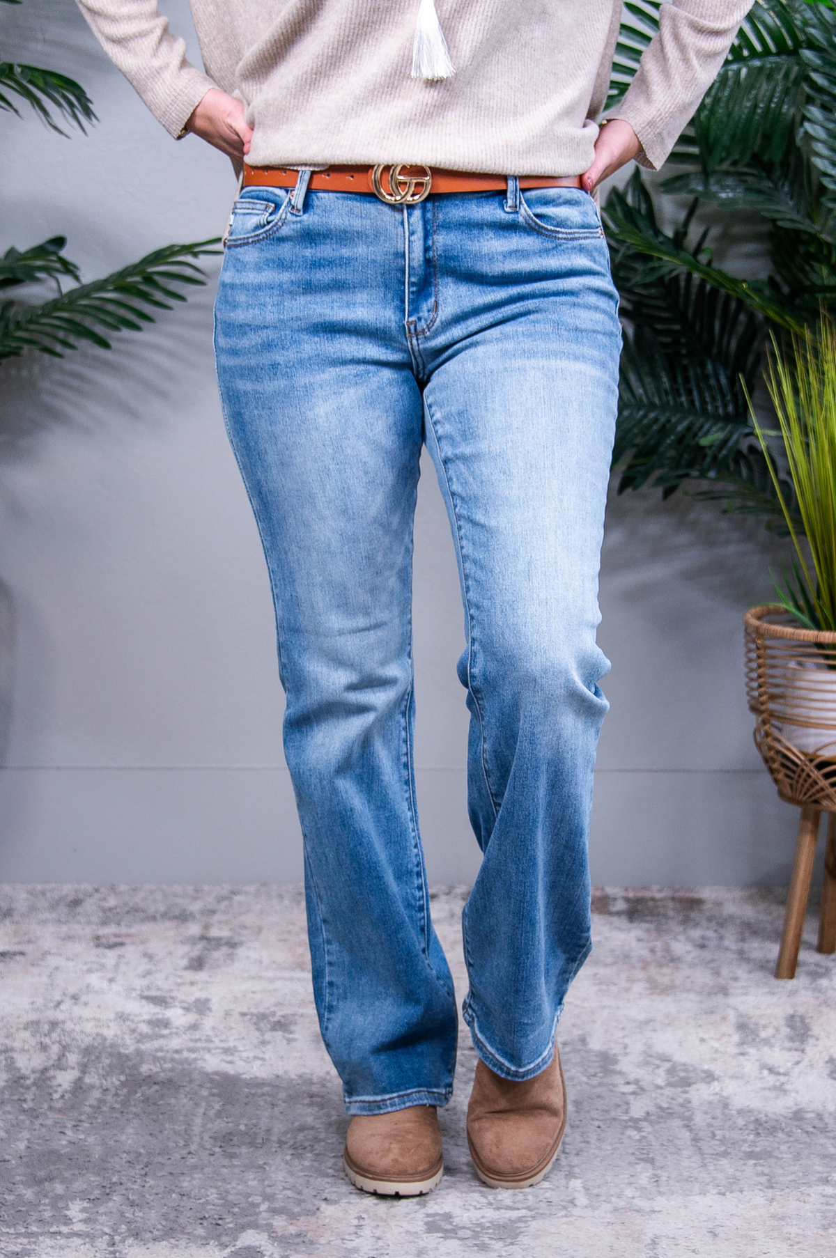 Joanna Medium Denim Jeans - J059DN