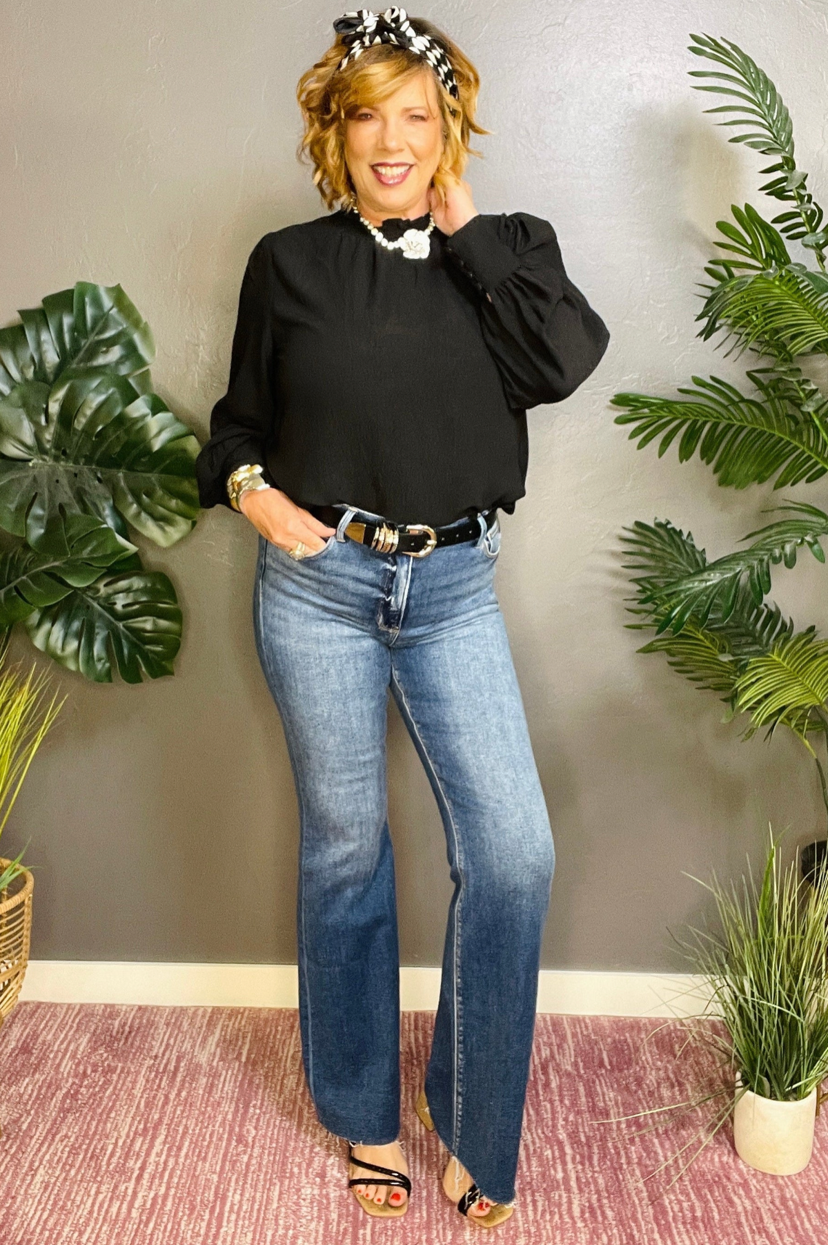 Tatum High Rise Flare Jeans - J063DN
