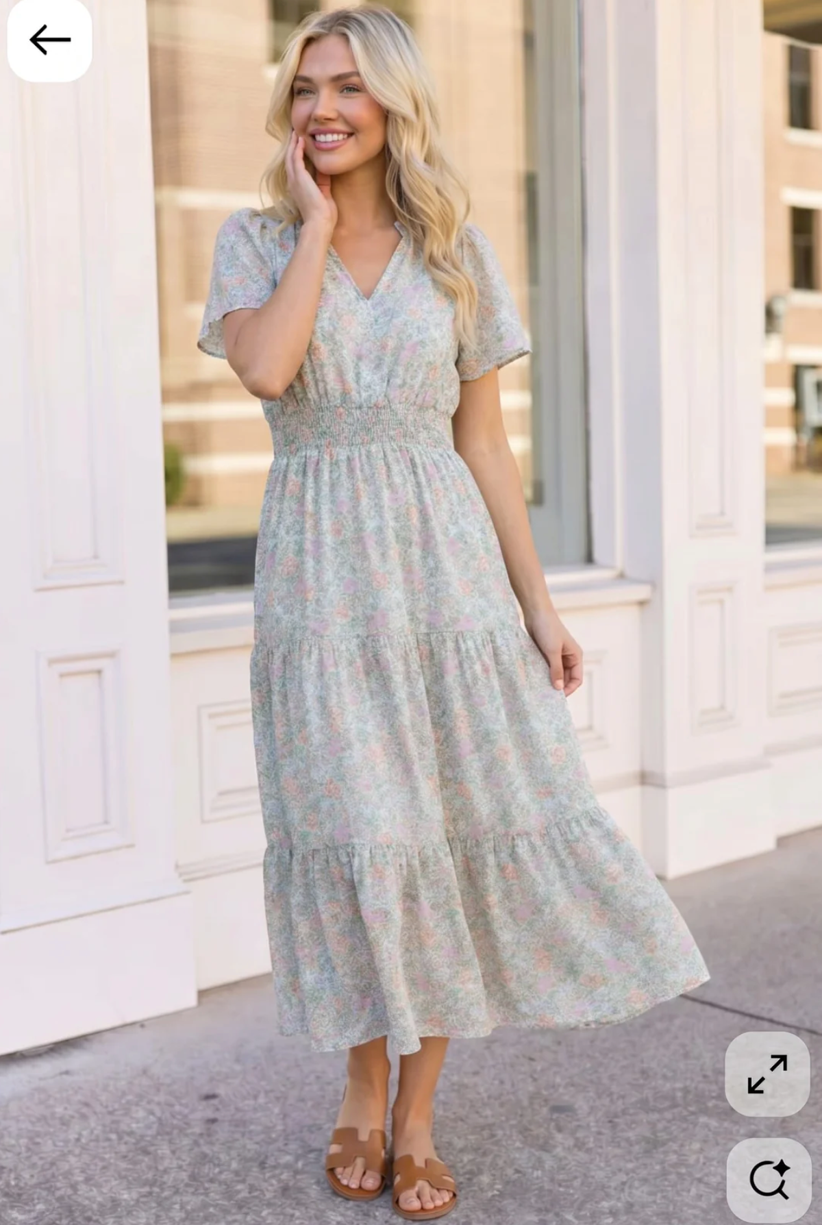 Summer in London Floral Midi Dress