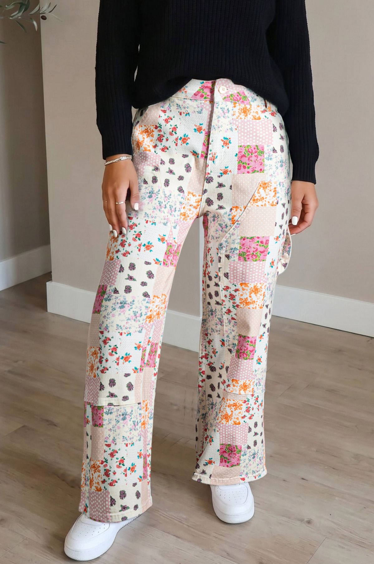 Patchwork And Petals Jeans - J106MU