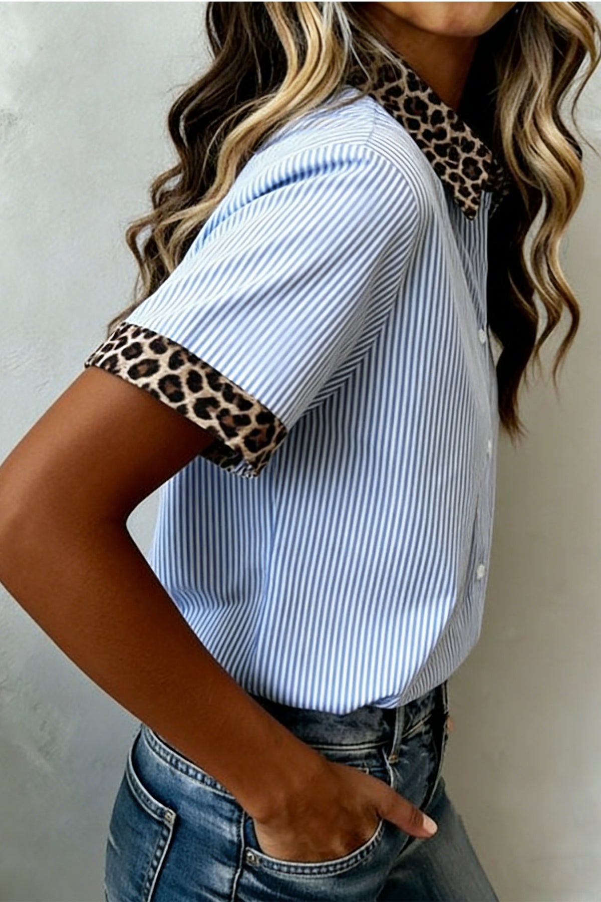 Wild For Stripes Sky Blue Top
