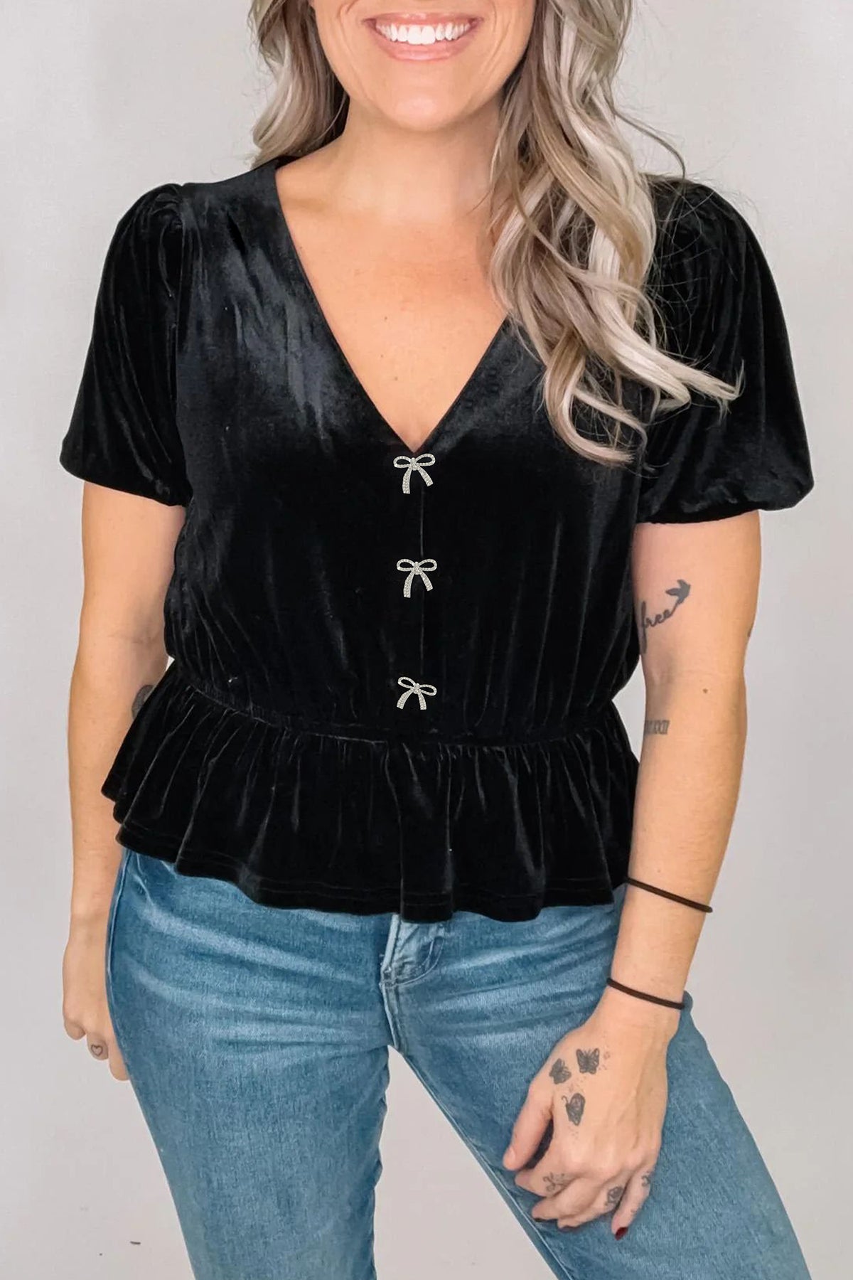 Wrapped In Glam Peplum Top