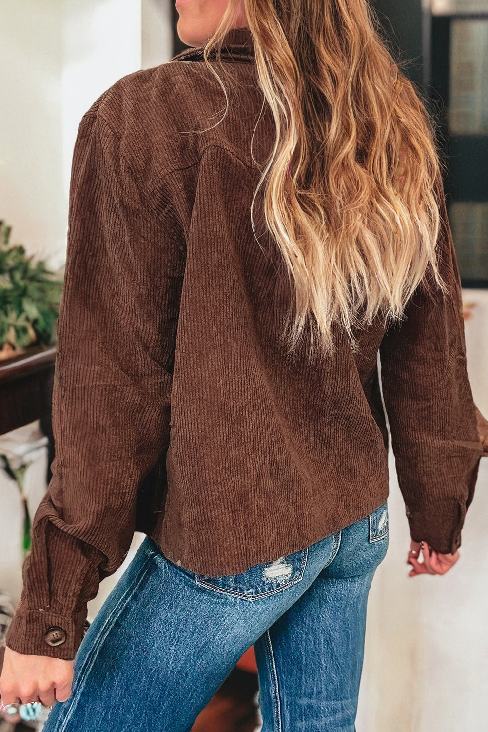 The Coffee Stitch Embroidered Corduroy Jacket