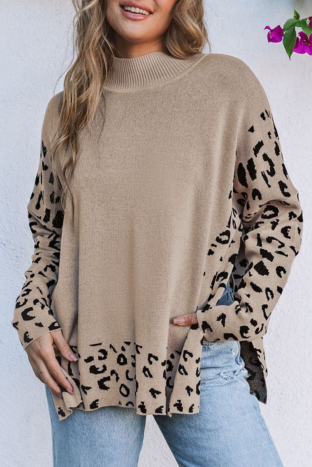 Born To Be Fierce Khaki Oversized Sweater