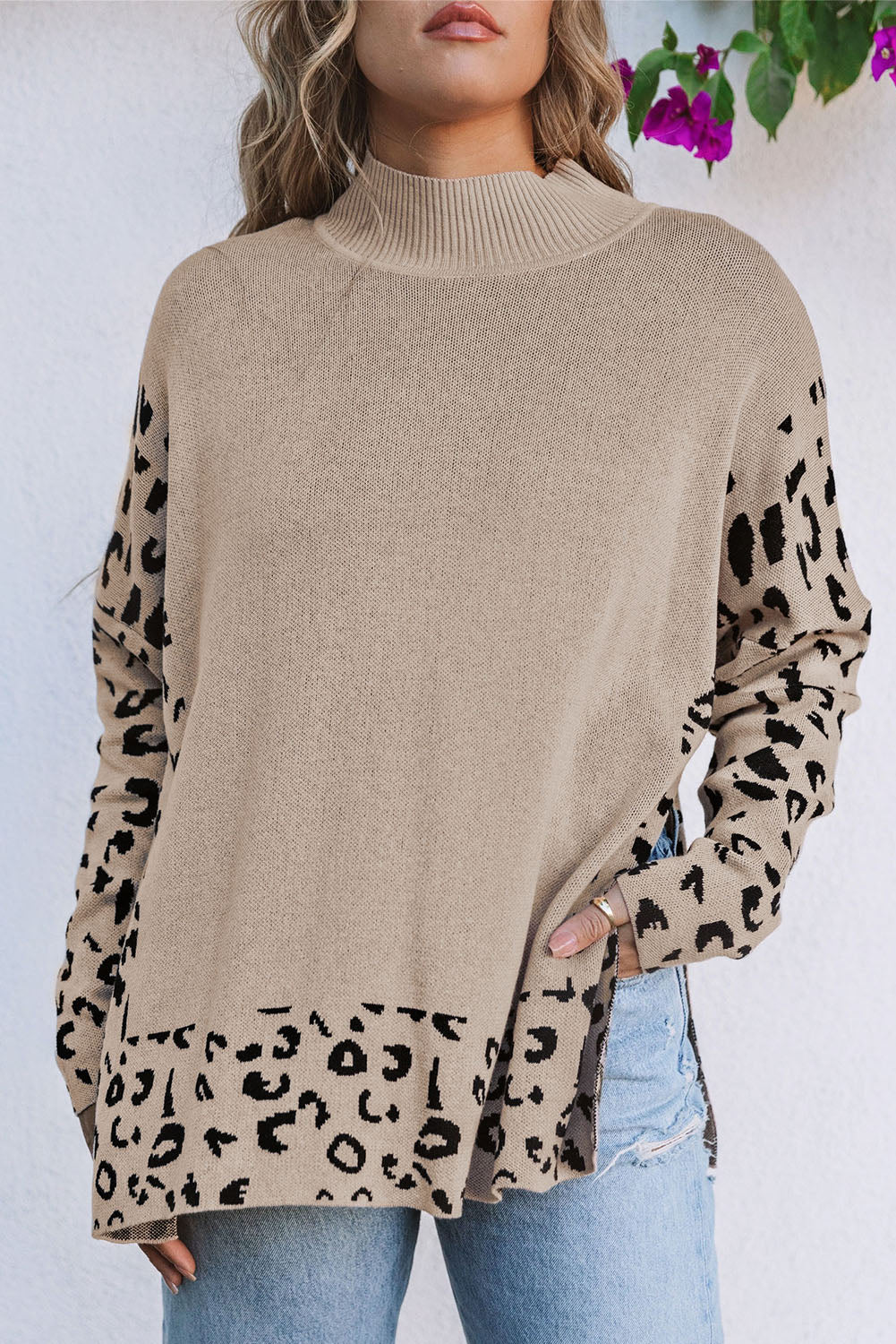 Born To Be Fierce Khaki Oversized Sweater