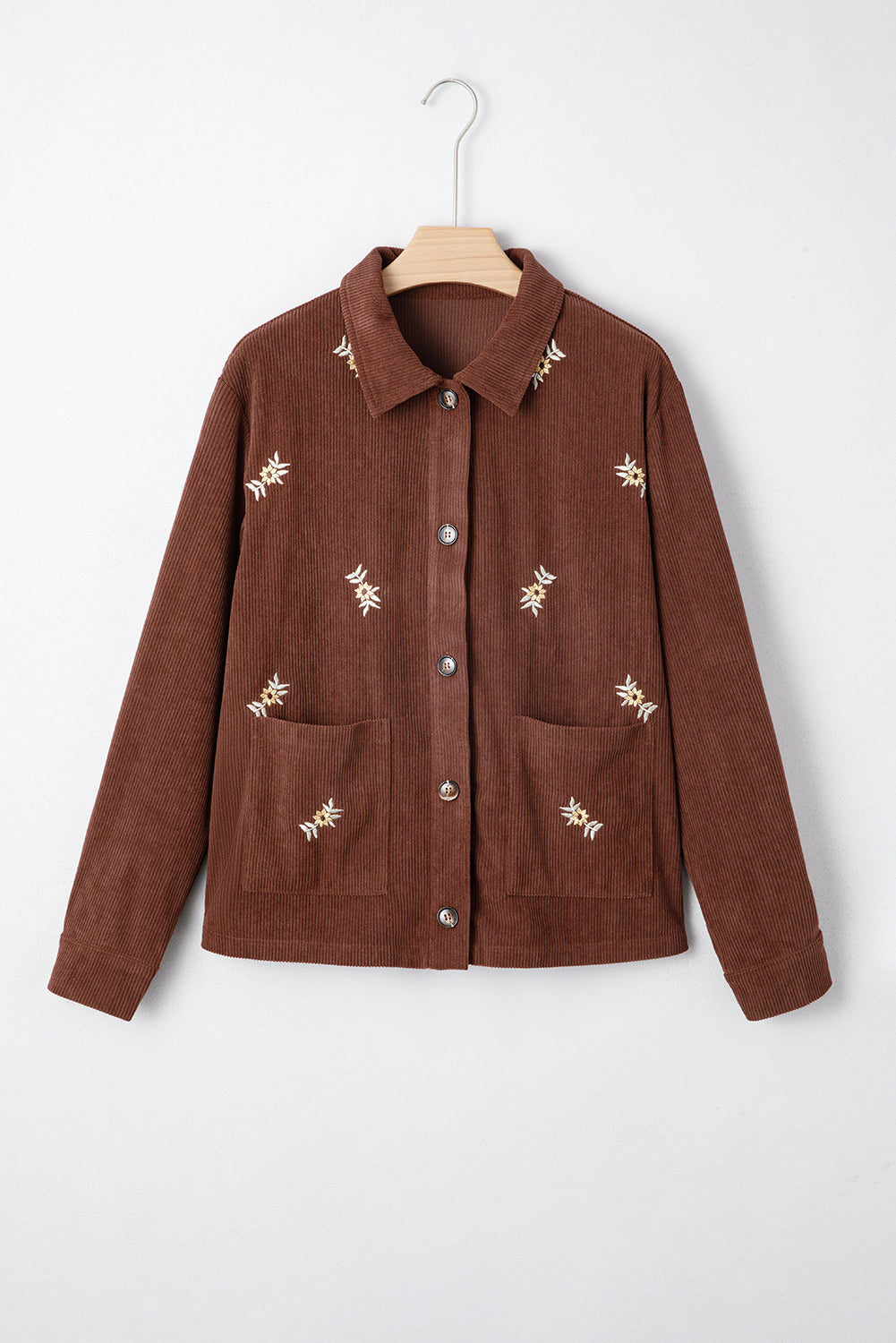 The Coffee Stitch Embroidered Corduroy Jacket