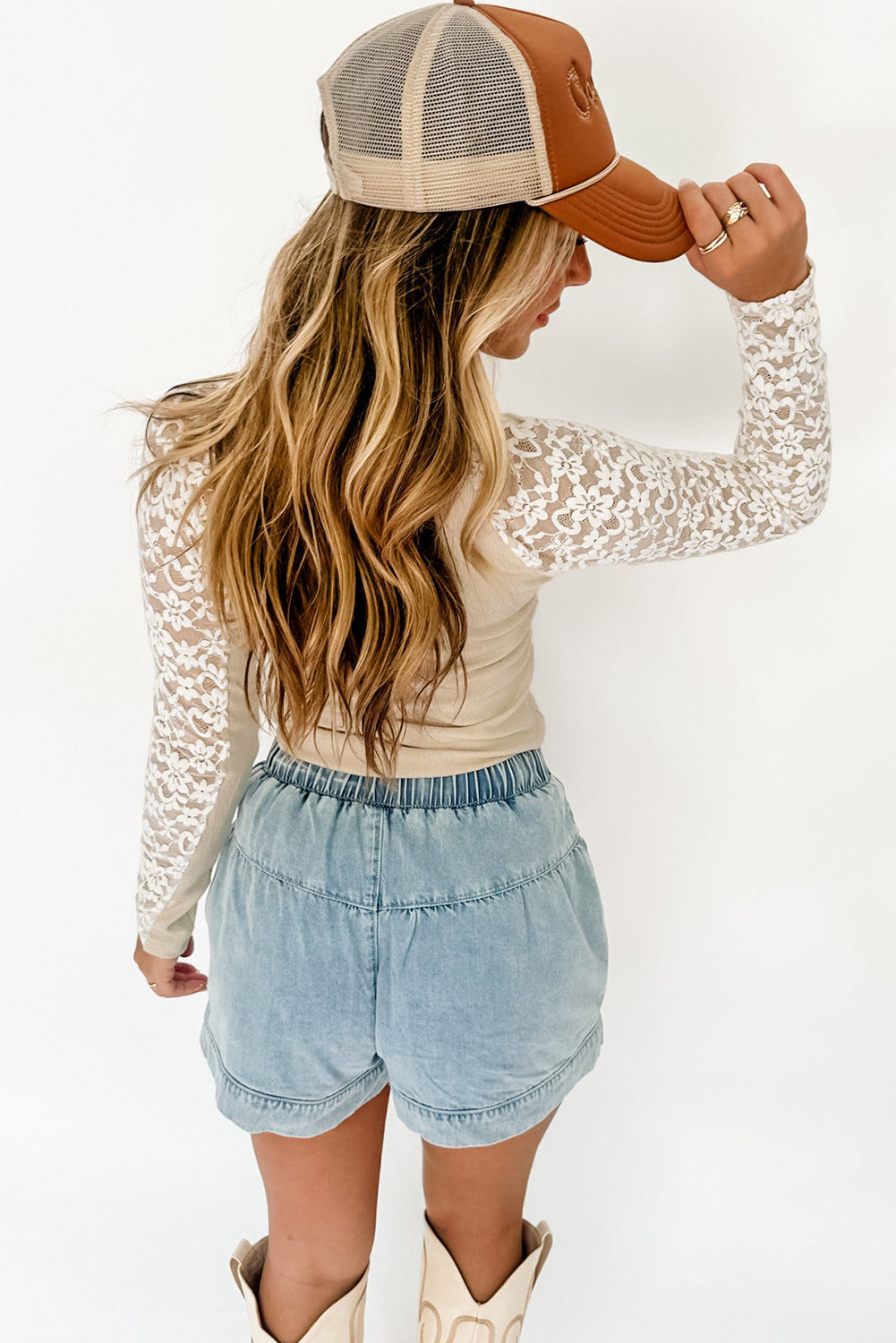 Romantic Moments Smoke Gray Floral Lace Top - T11066GR