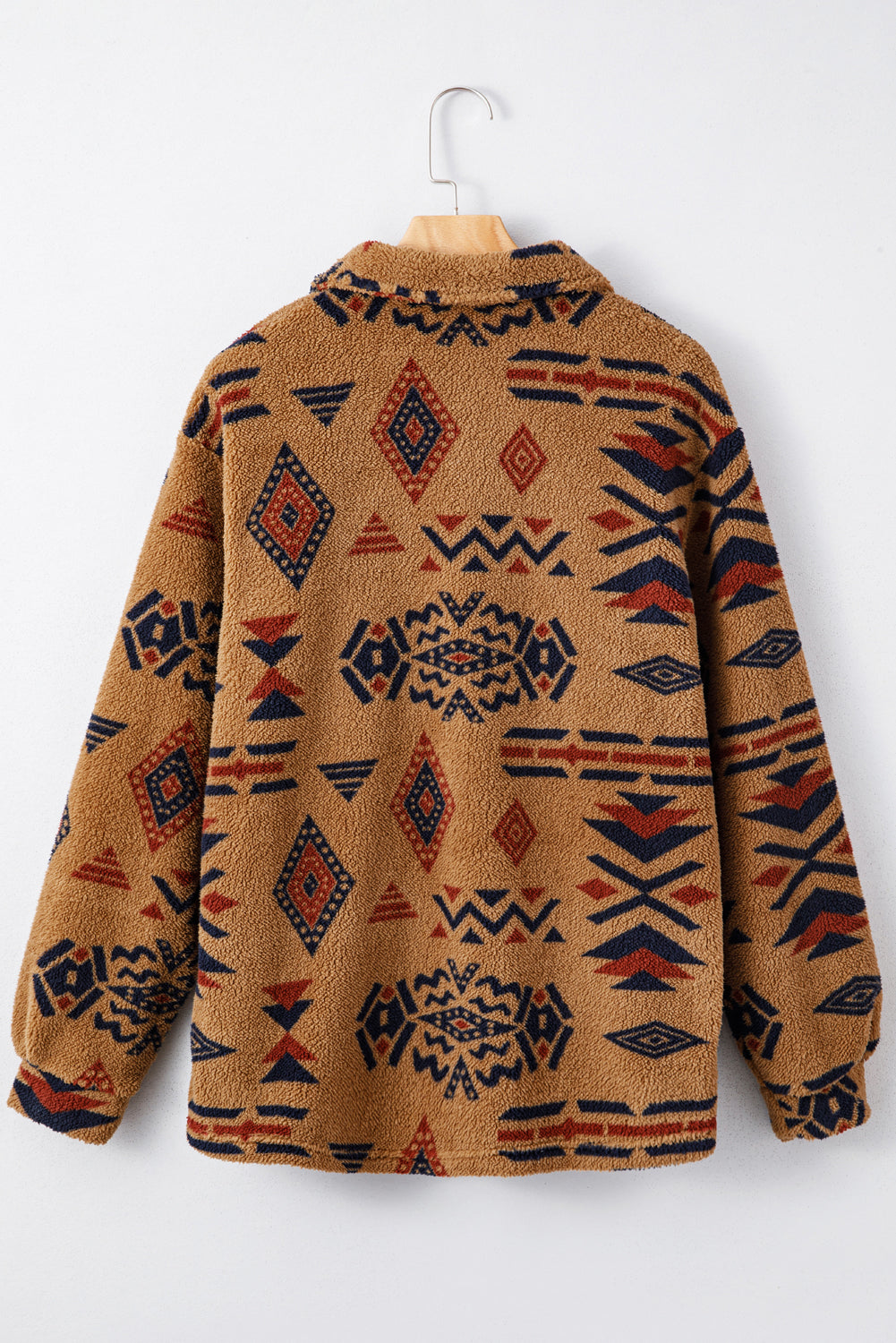 Warm You Up Aztec Pattern Fleece Shacket