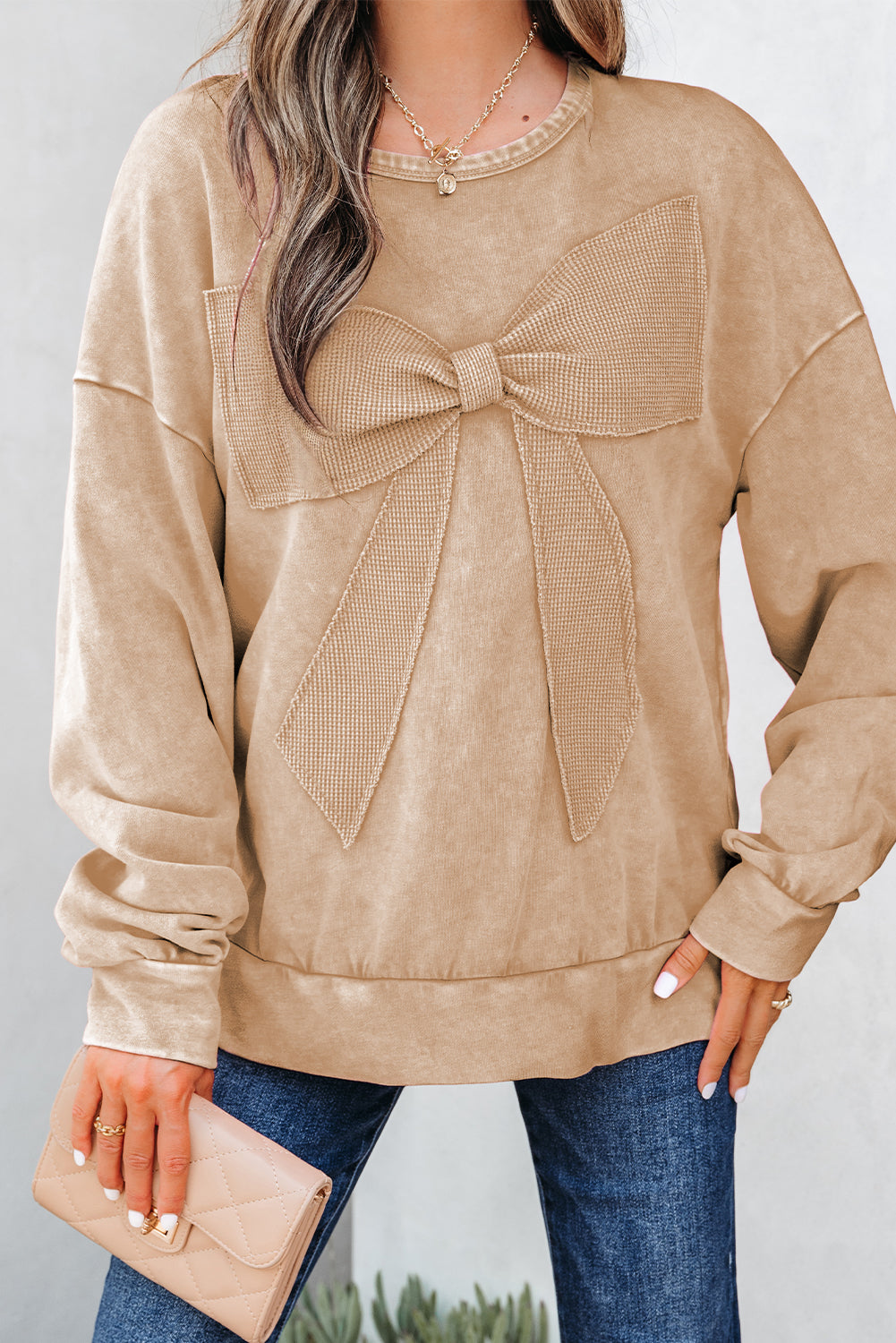 The Cozy Bow Mineral Wash Sweatshirt