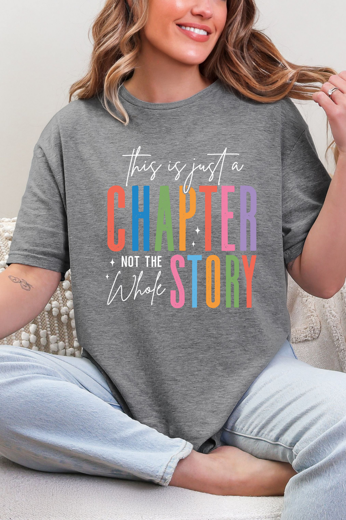 Just a Chapter in Grey Graphic Tee and Sweatshirt