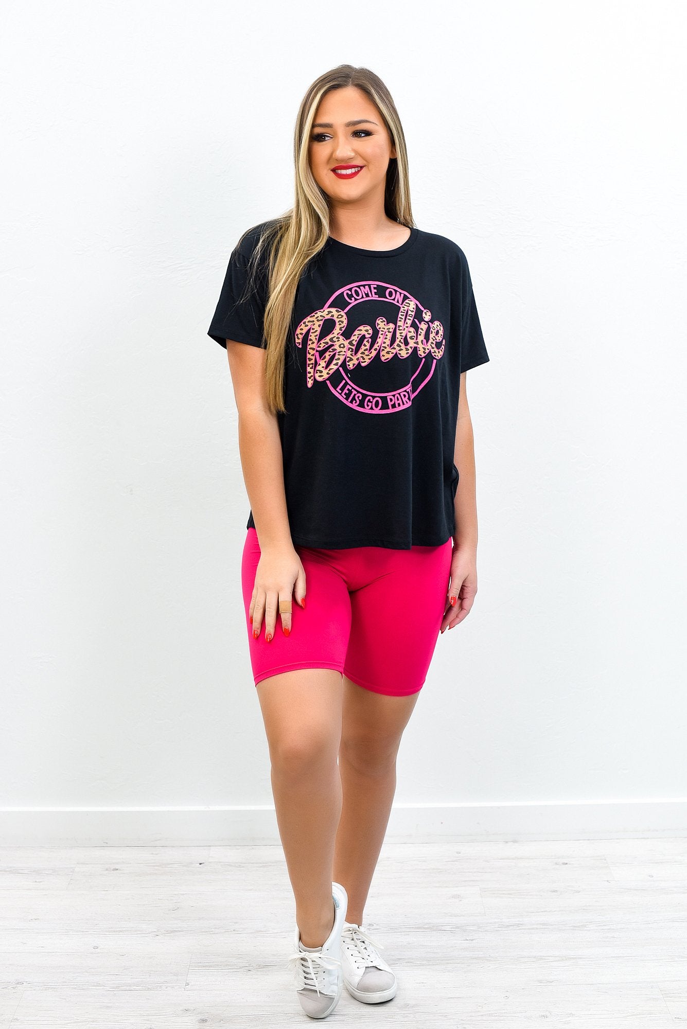 Fuchsia Solid Biker Shorts - I1265FU