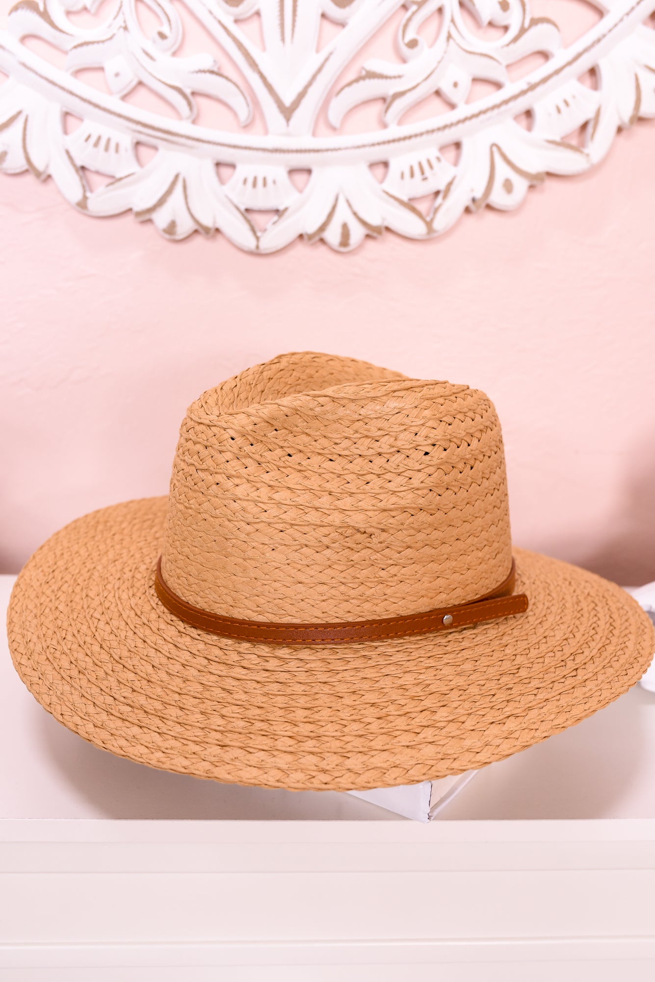 Tan Fedora With Brown Band - HAT1369TN