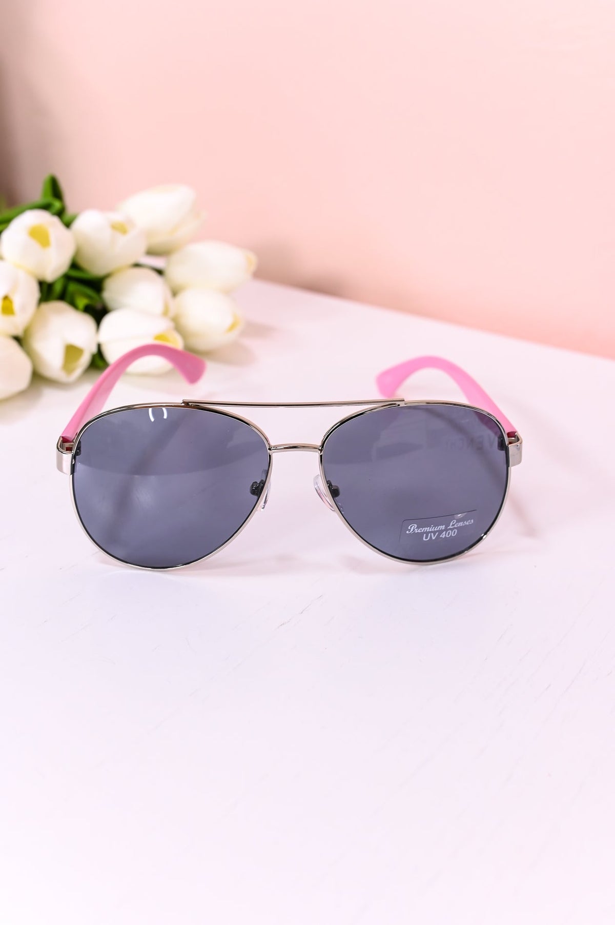 Pink Aviators Lens Sunglasses - SGL332PK