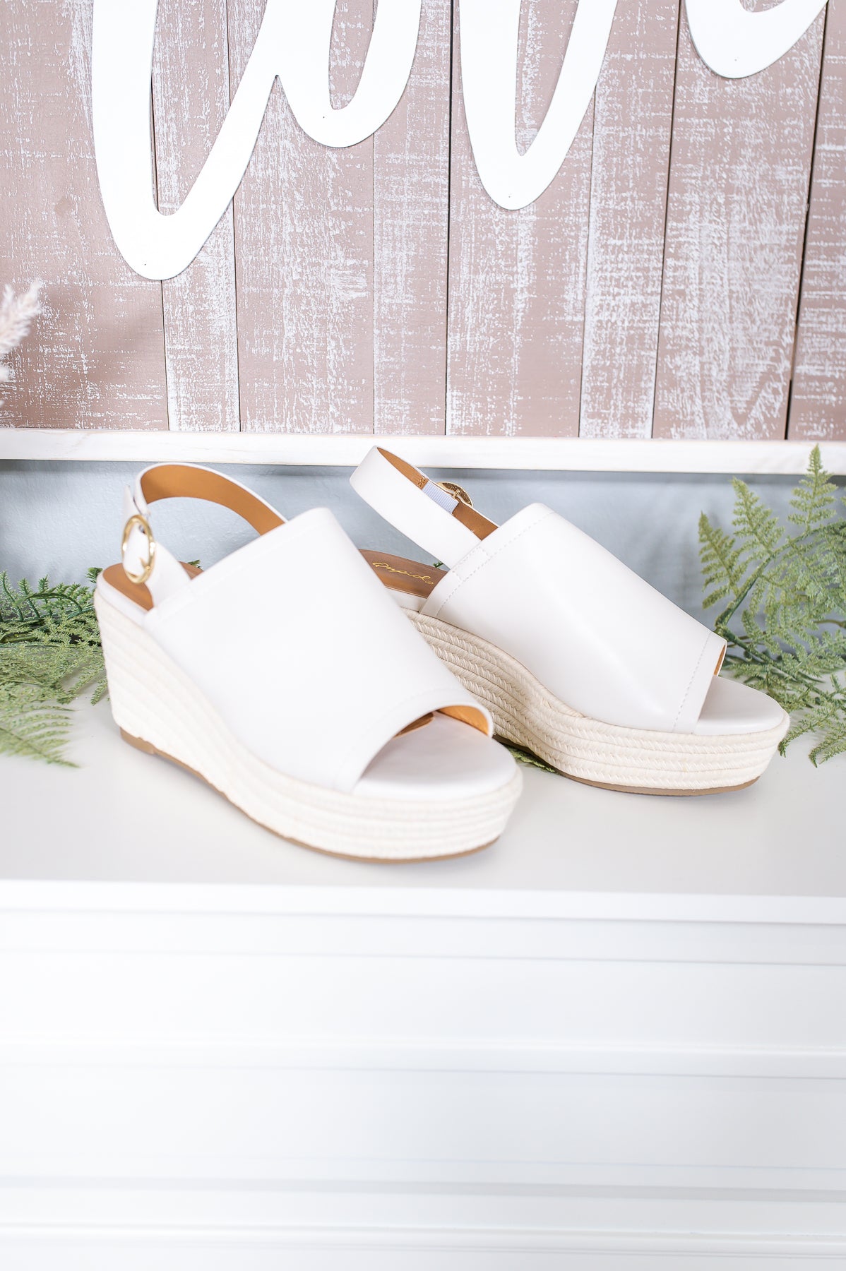 Sweet As Can Be Off White Espadrille Wedges - SHO2510OW