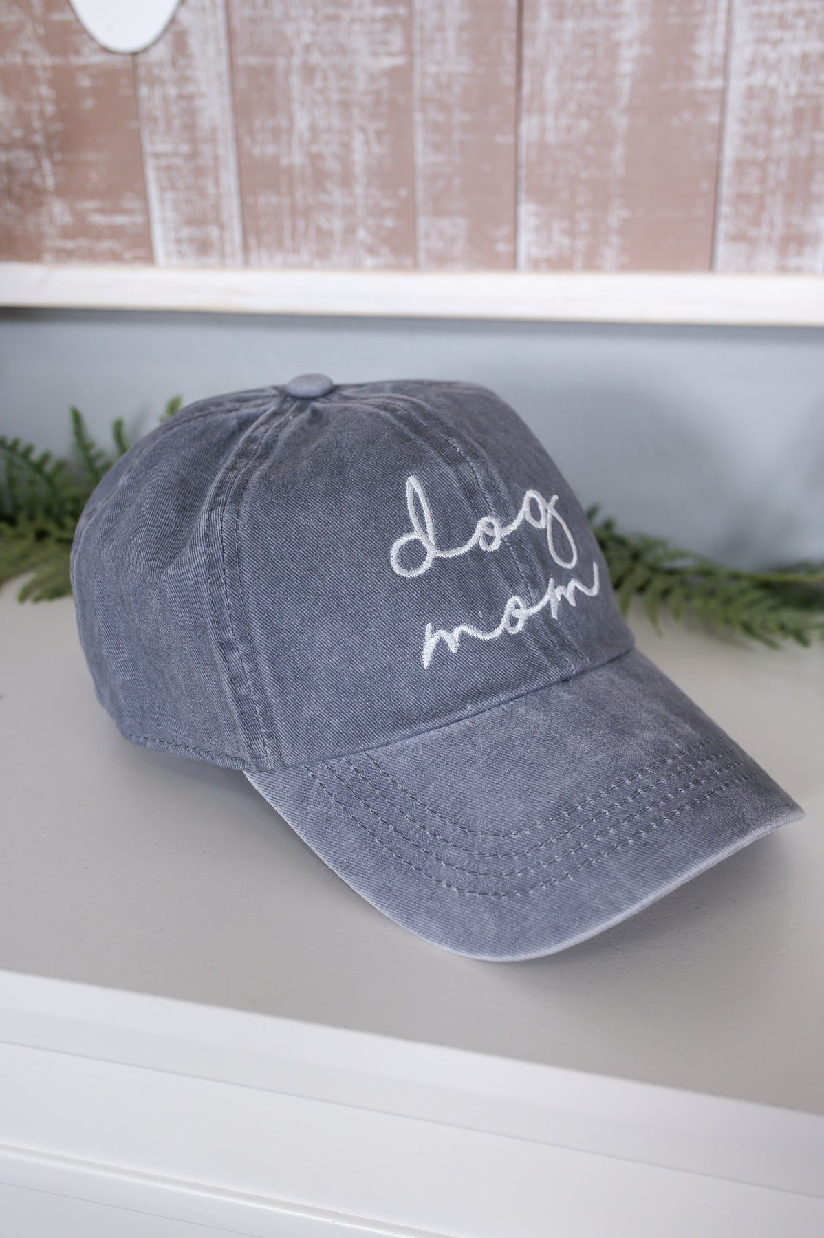 Dog Mom Vintage Gray Hat - HAT1447VGR