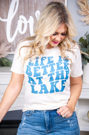 Life Is Better At The Lake Natural Graphic Tee - A2680NA