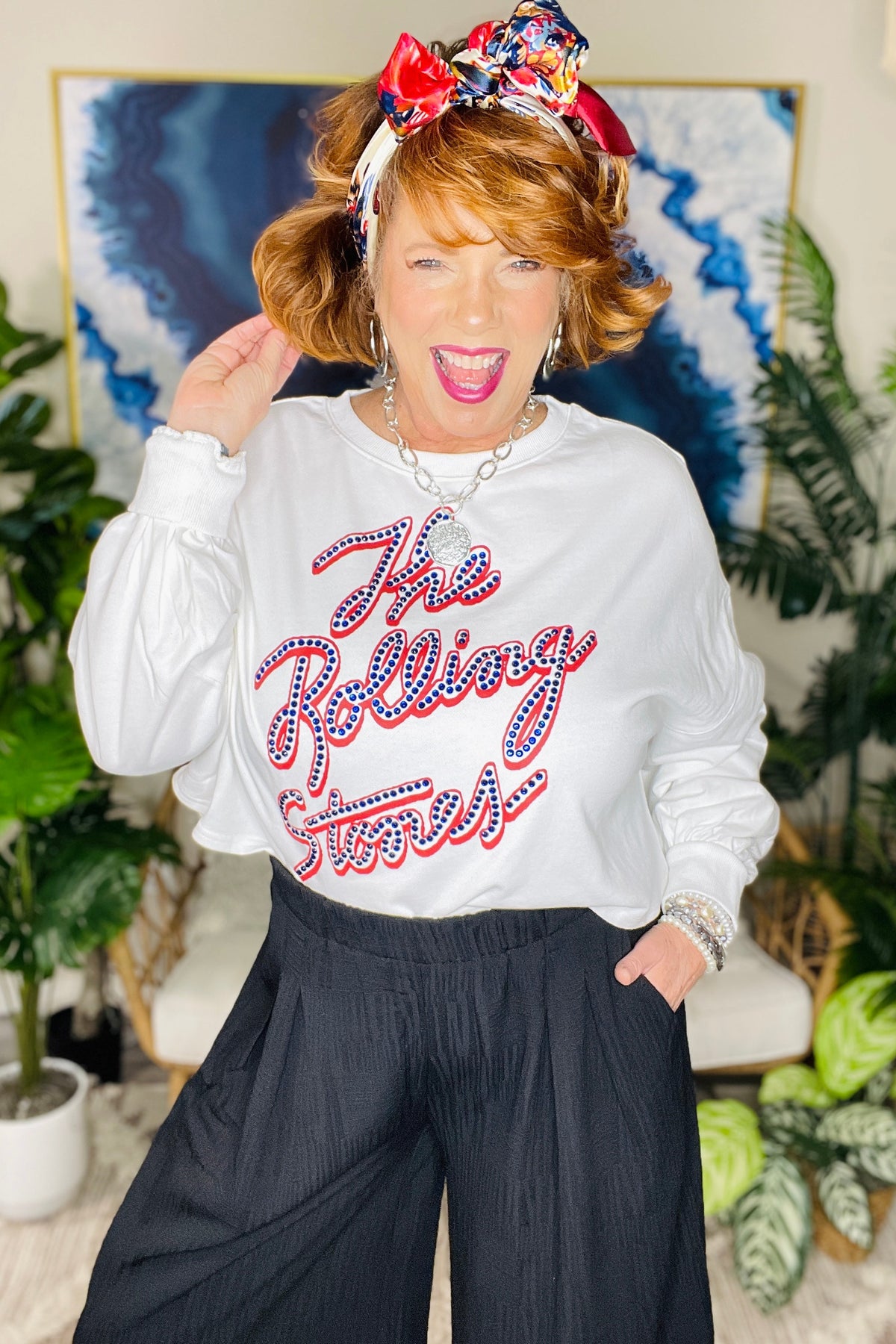 The Rolling Stones Bling Top - S471WH