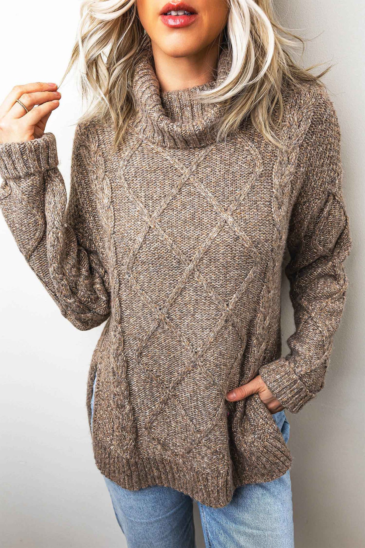 Fireside Fabulous Cable Knit Sweater