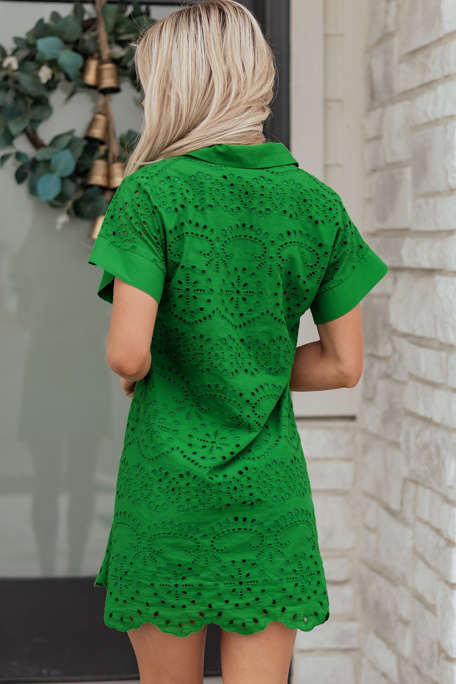 Coastal Charm Eyelet Dress (5 Colors)