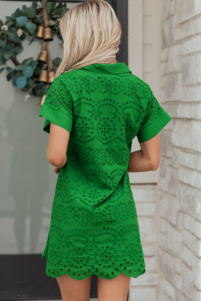 Coastal Charm Eyelet Dress (5 Colors)
