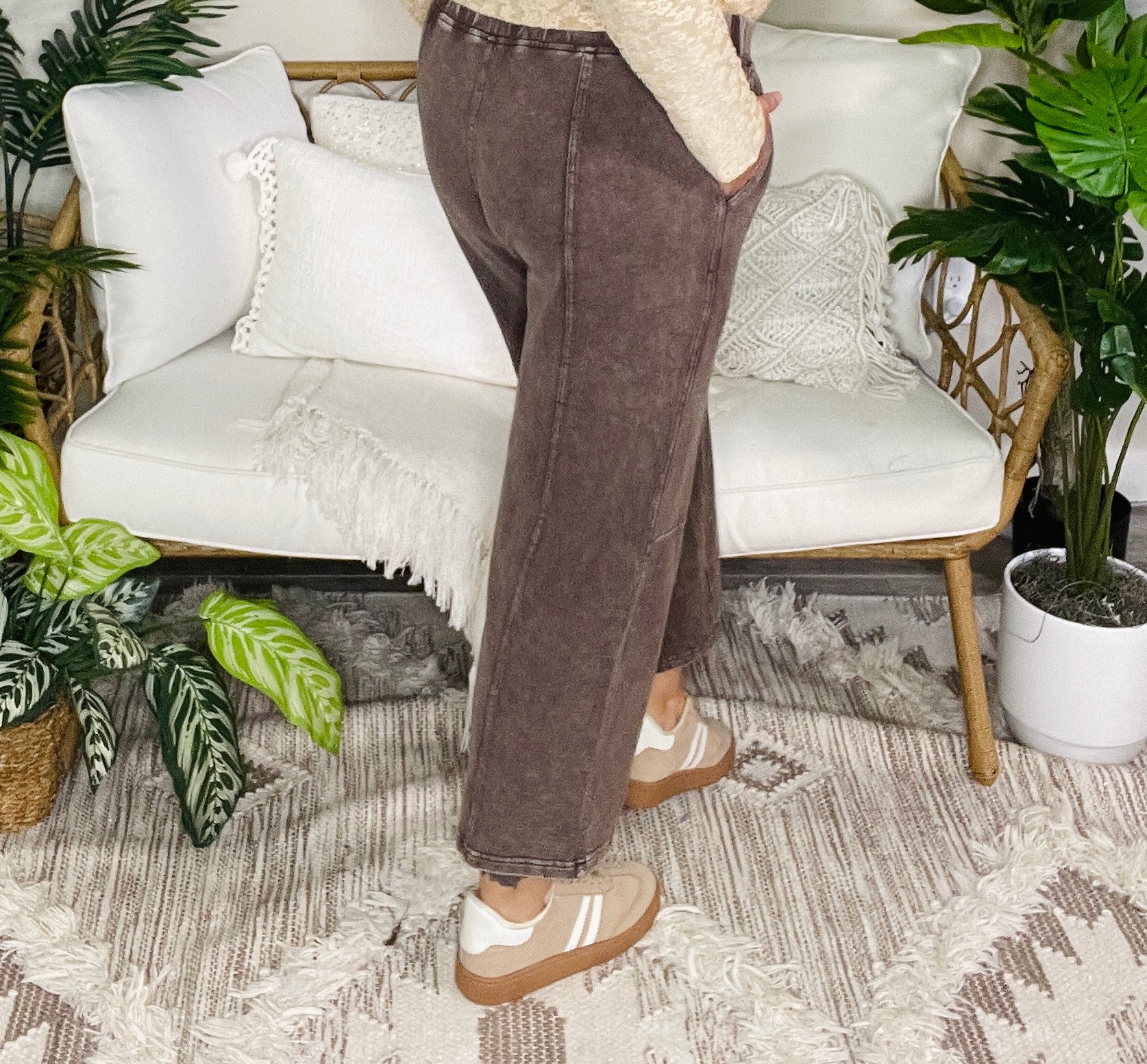 Out The Door Mineral Wash Barrel Pants