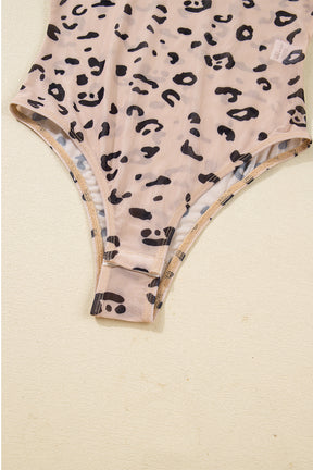 Wild Thing Mock Neck Sheer Mesh Bodysuit