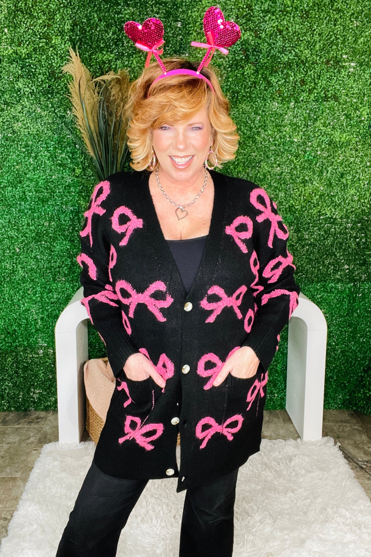 Pretty Little Bow Cardigan - OT120BK