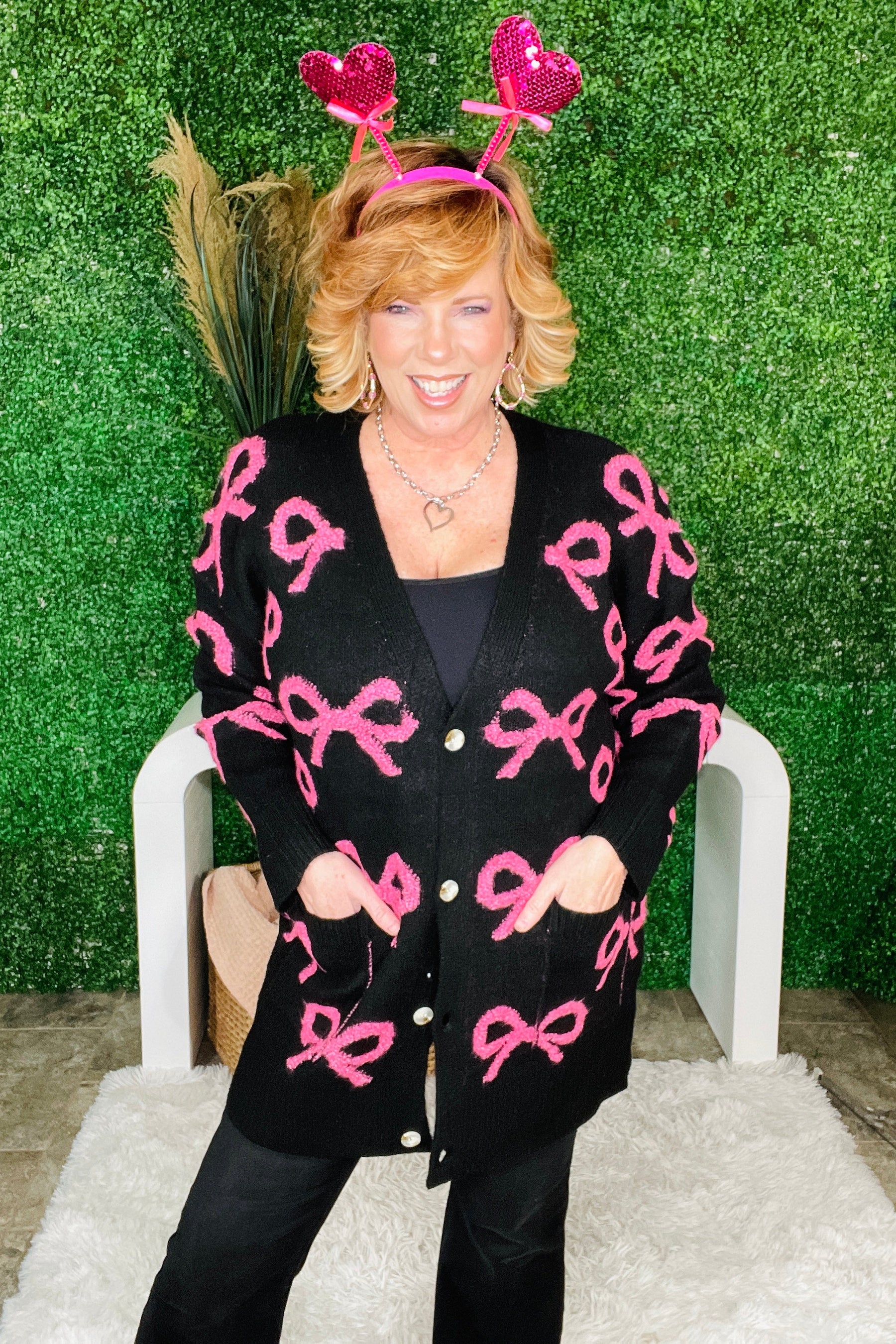 Pretty Little Bow Cardigan - OT120BK