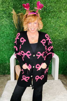 Pretty Little Bow Cardigan - OT120BK