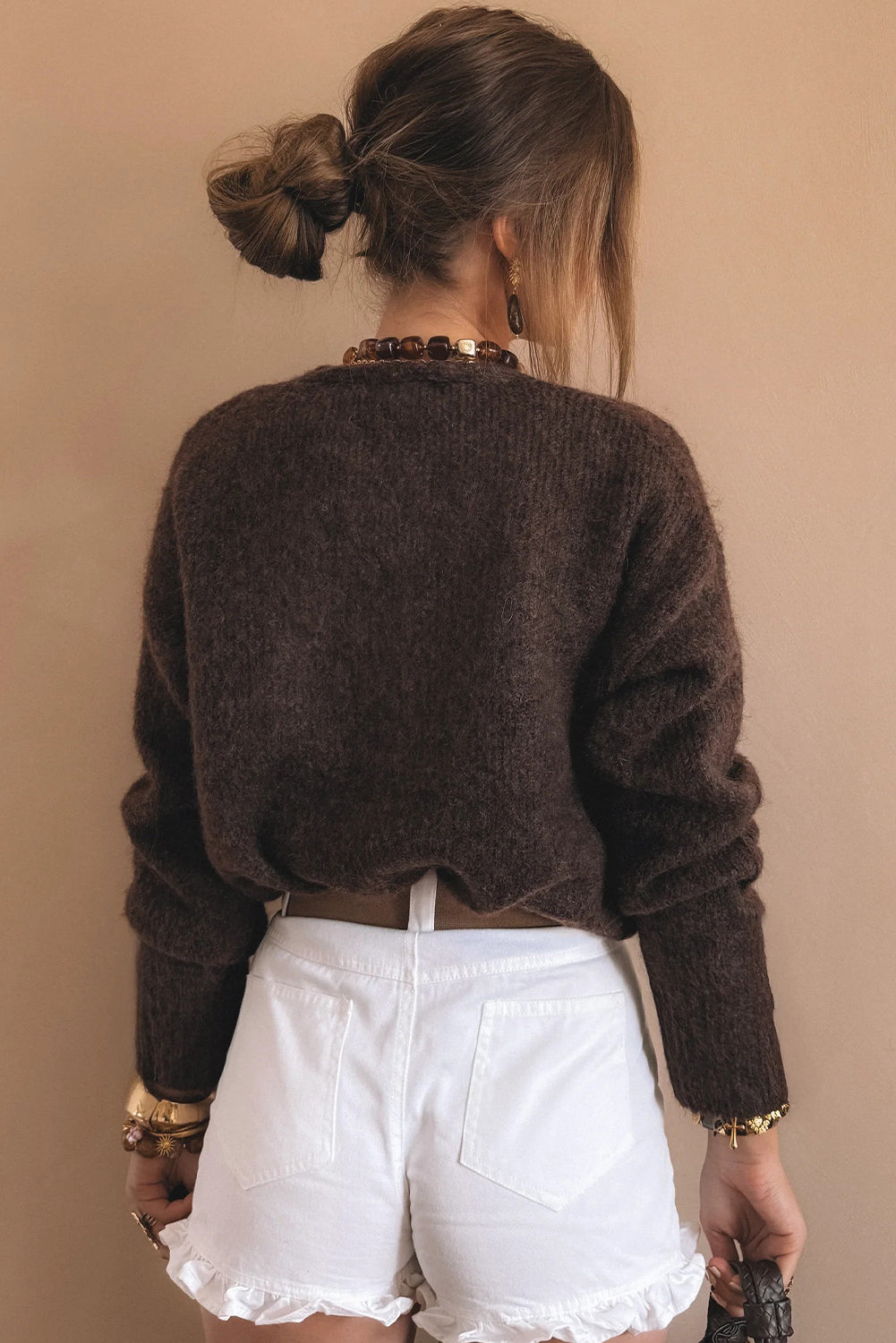 Every Beat Of My Heart Brown Sweater