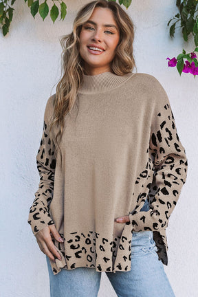 Born To Be Fierce Khaki Oversized Sweater