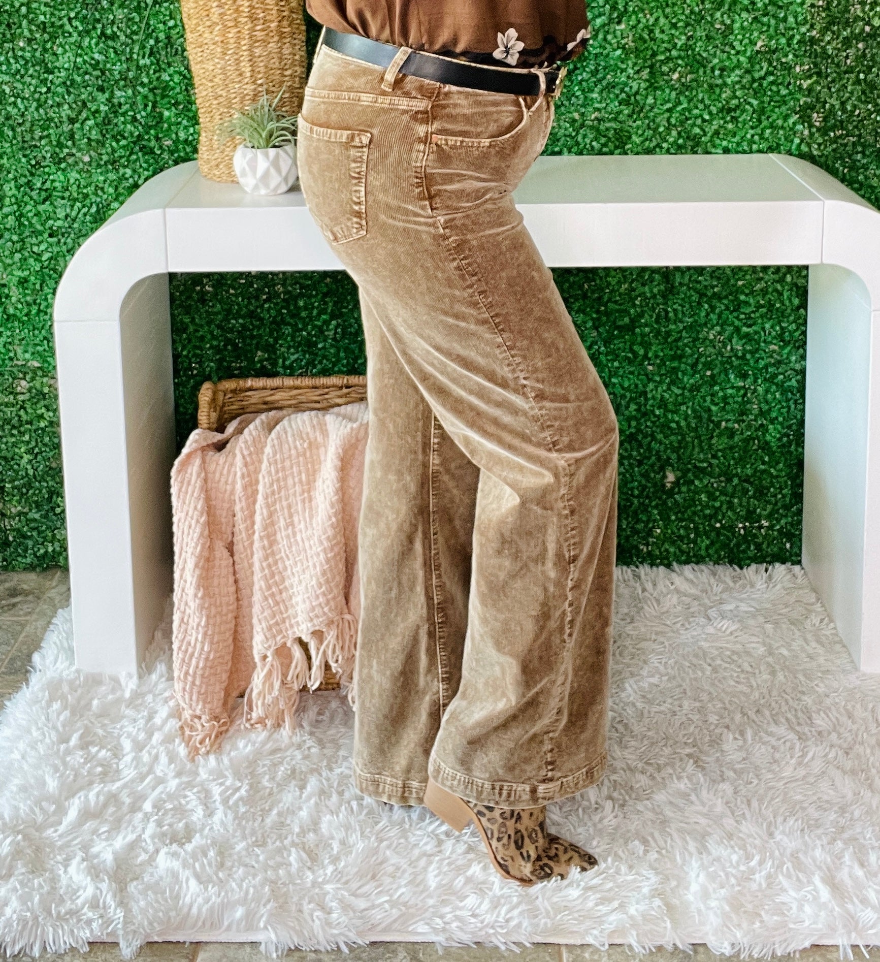 Taylor High Rise Wide Leg Corduroy Jeans