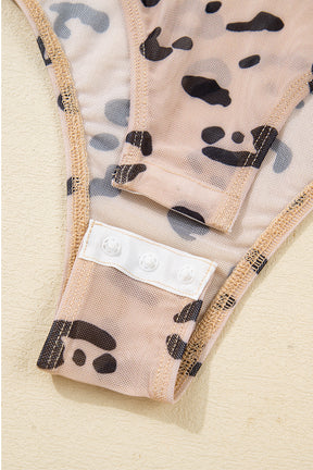 Wild Thing Mock Neck Sheer Mesh Bodysuit