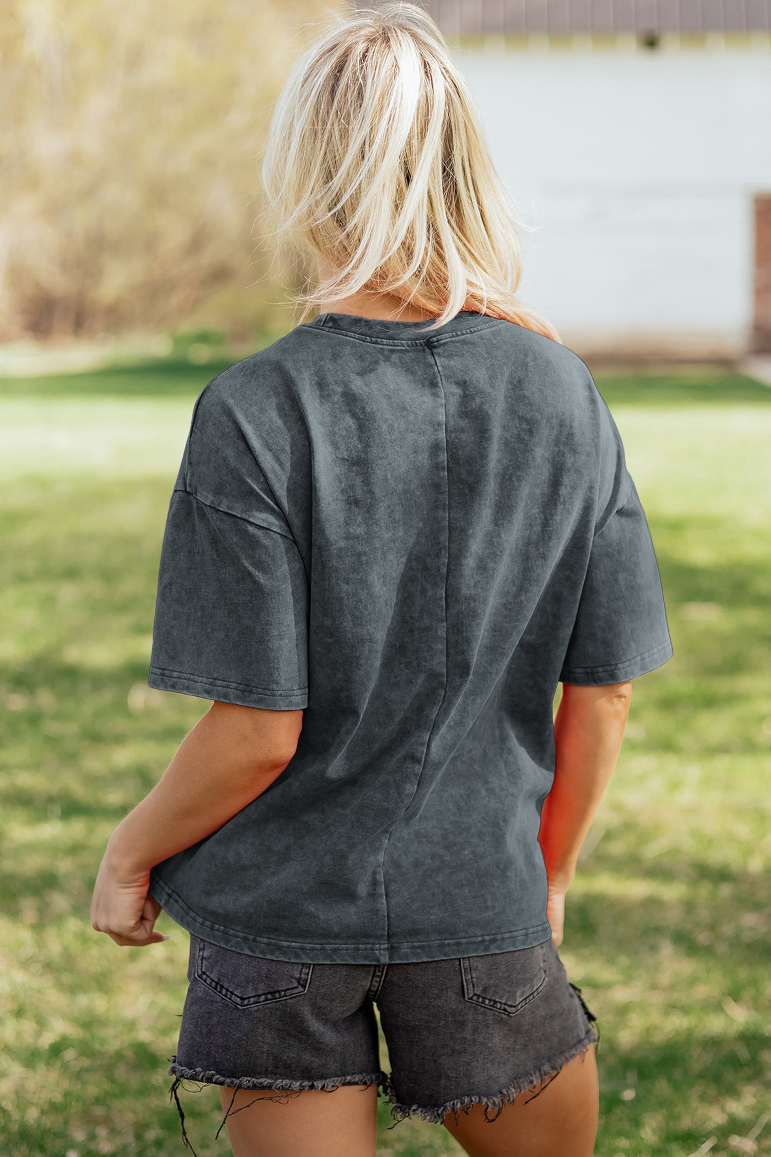 Casual And Cute Mineral Washed Top (3 Colors)