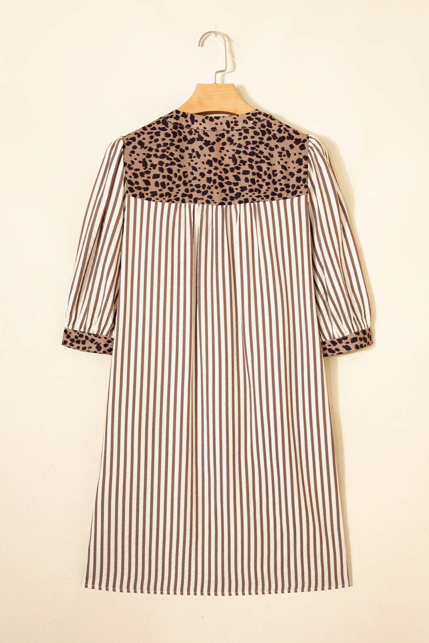 Meet Me Downtown Khaki Stripe Shirt Dress