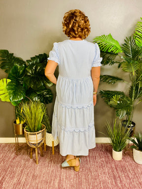 A Gentle Breeze Blue Stripe Dress