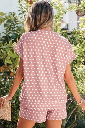 She's Got A Way Pink Polka Dot Top And Short Set