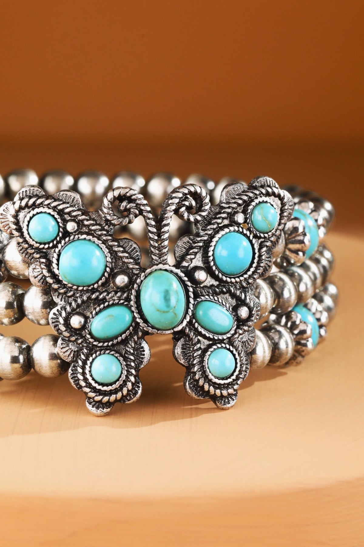 Semi Stone Butterfly Bracelet - B067TU
