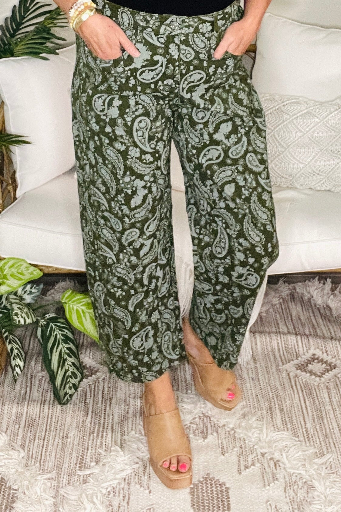 Paisley Trails Denim Pants