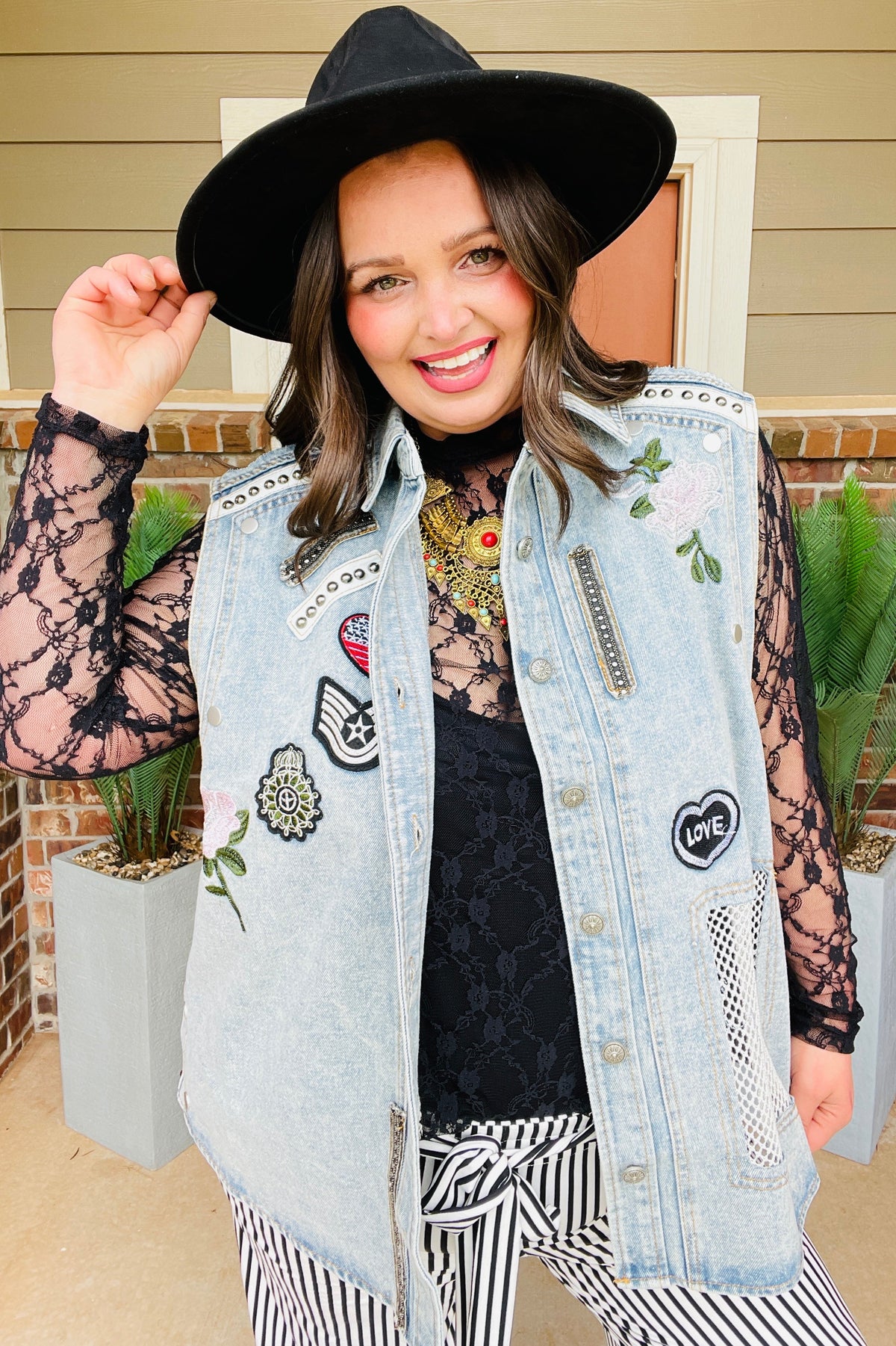 Rebel Heart Denim Vest - OT183DN