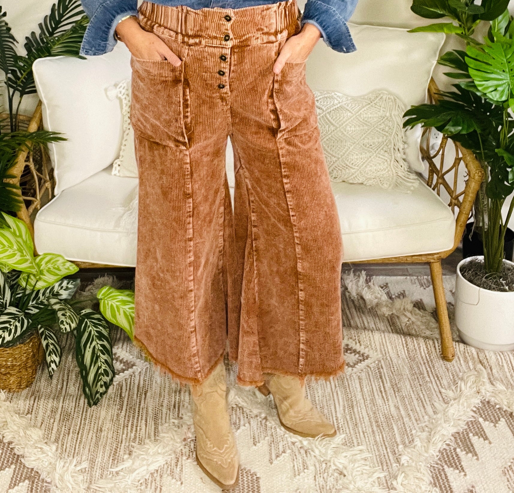 Come As You Are Camel Corduroy Pants - P167CA