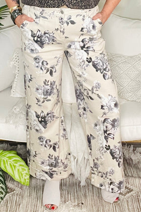 Vintage Beauty Floral Print Jeans