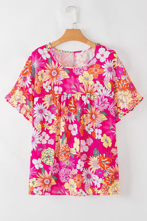 Freshly Blossomed Floral Print Ruffle Top