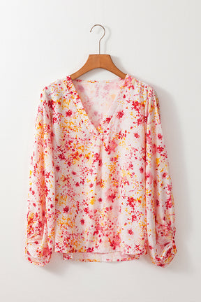 Best Reflection Floral Bubble Sleeve Top
