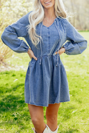 Flirty Meets Chic Denim Mini Dress