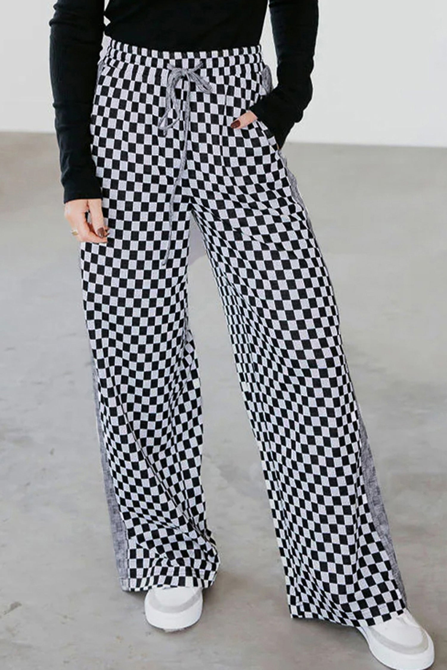 Check The Trend Drawstring Waist Pants