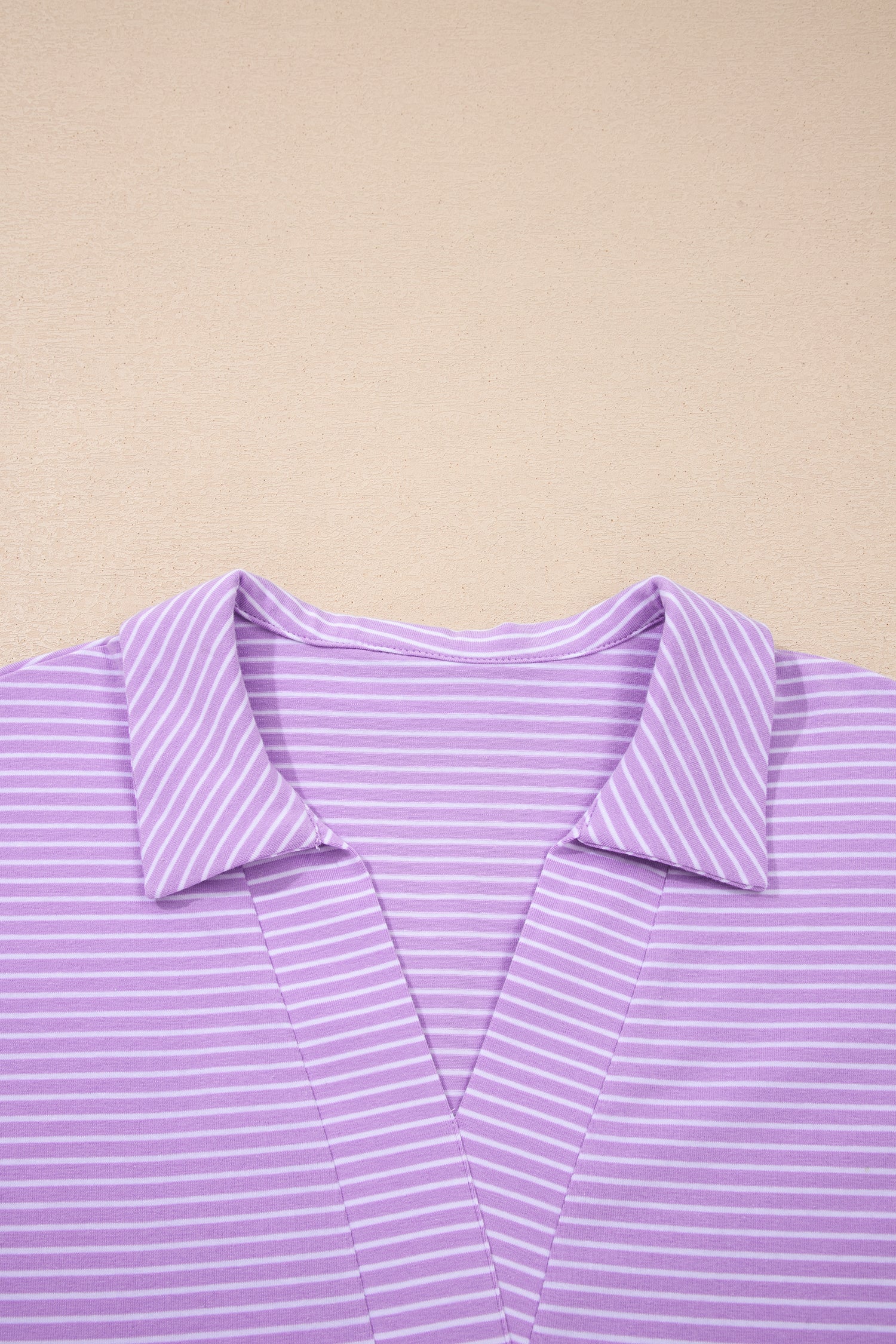 Let's Do This Purple Stripe Top And Shorts Set