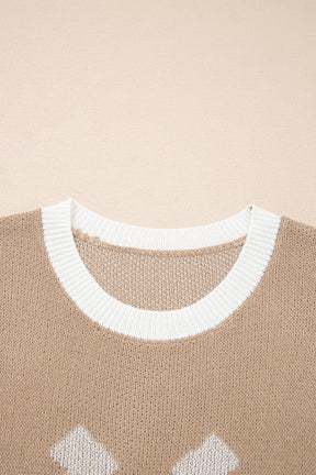 I'm The Lucky One Horse Shoe Pattern Sweater