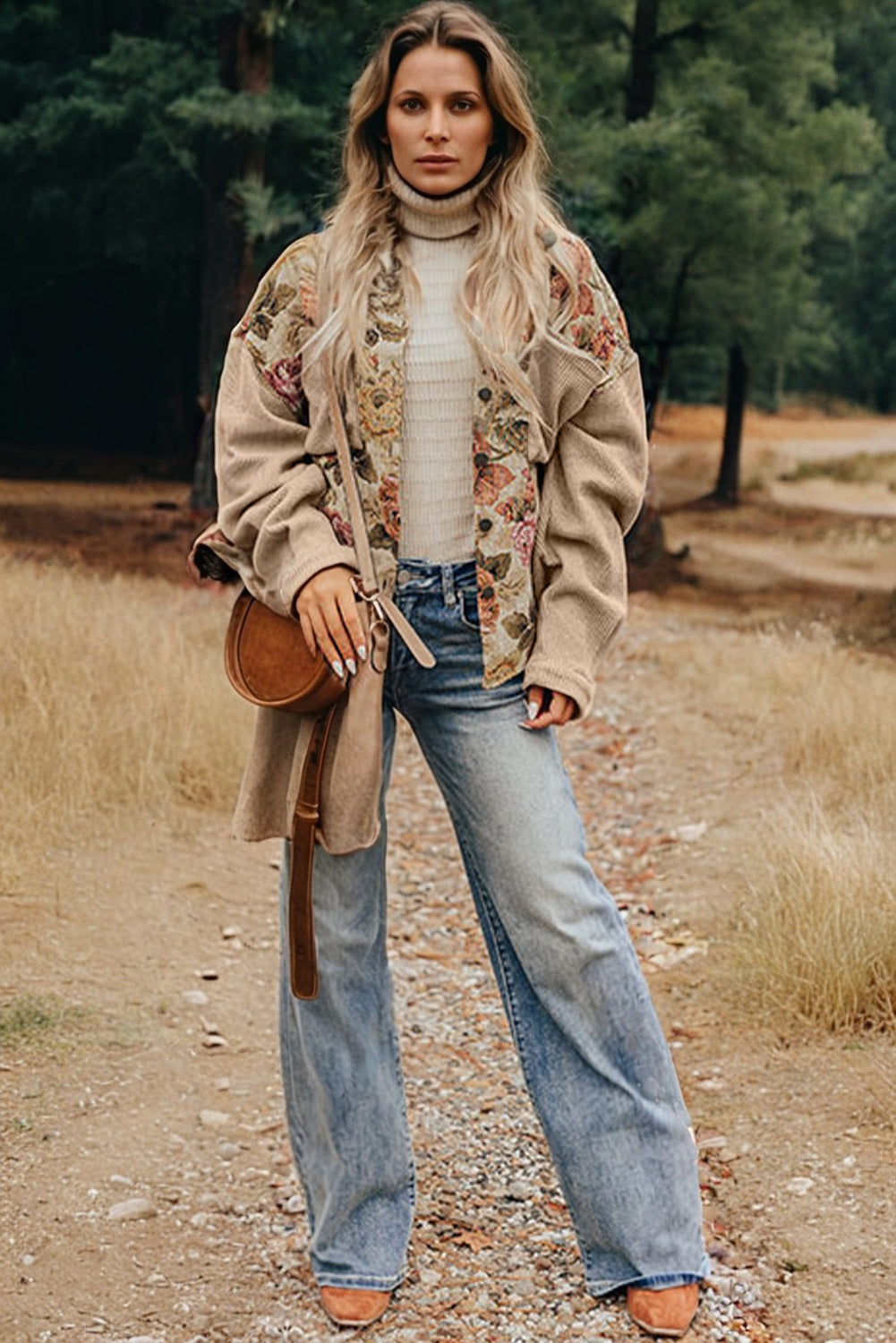 The Bloombreaker Floral Waffle Knit Jacket